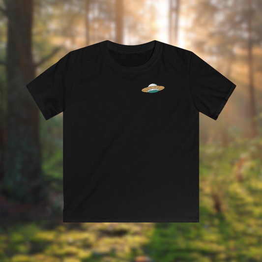 Explore Beyond Youth Tee featuring a UFO design, perfect for adventurous kids and national park enthusiasts.