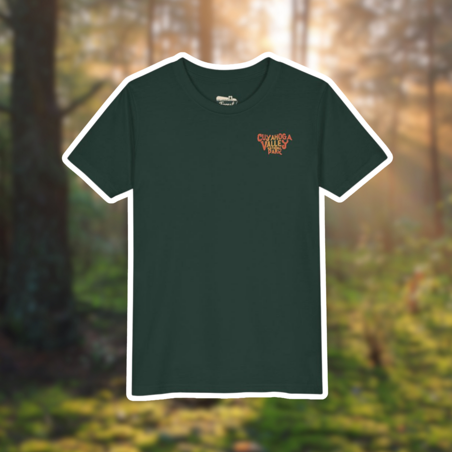 Cuyahoga Valley National Park youth tee shirt, celebrating Ohio's outdoors with a vibrant design.