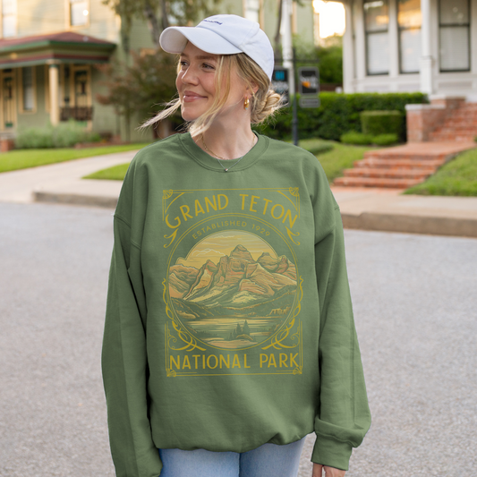 Grand Teton National Park 1929 Crewneck