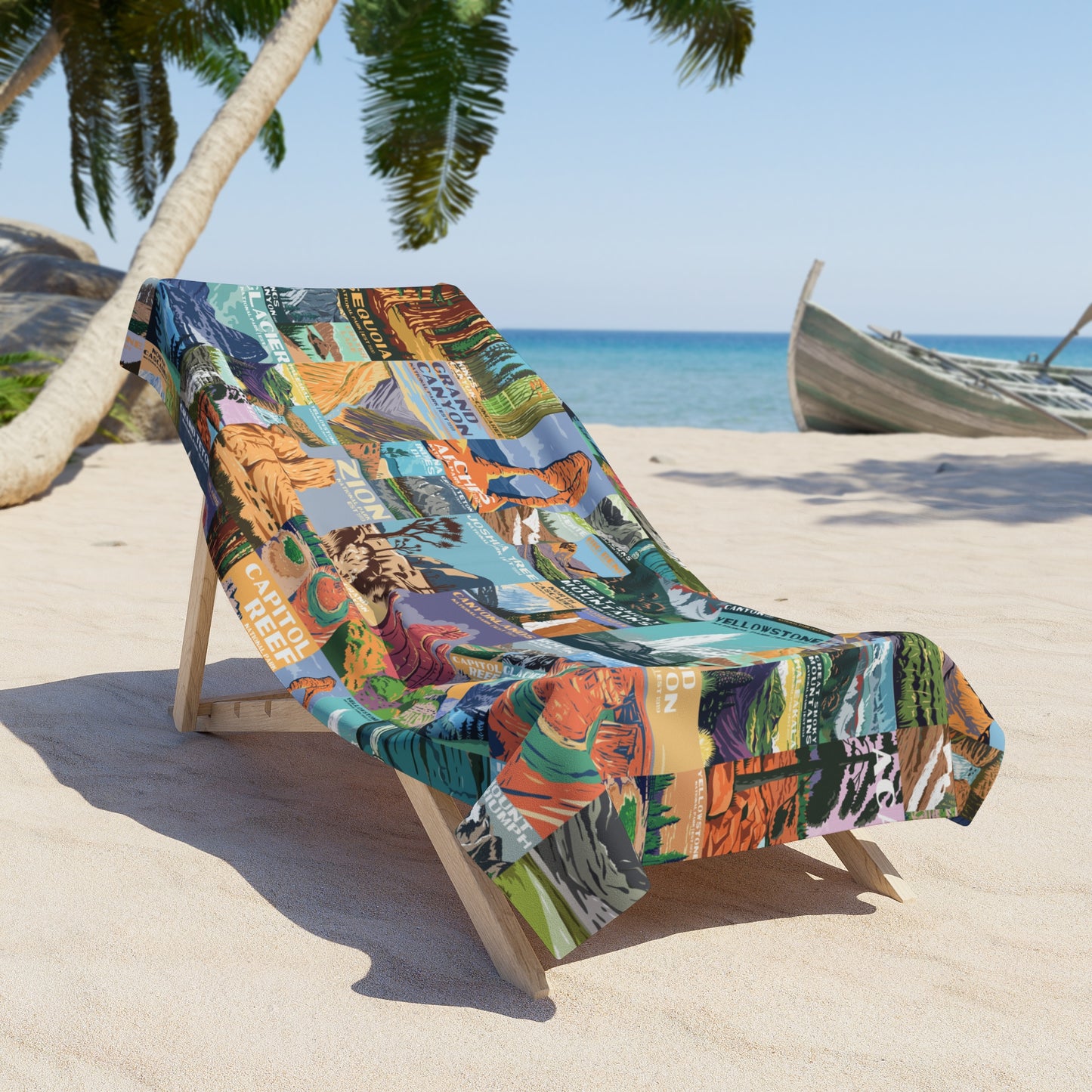 National Park Beach TowelBeach days are always a bliss – showing up with a luxuriously soft and beach towel featuring all your favorite national parks can add a bit more sunshine to your day
