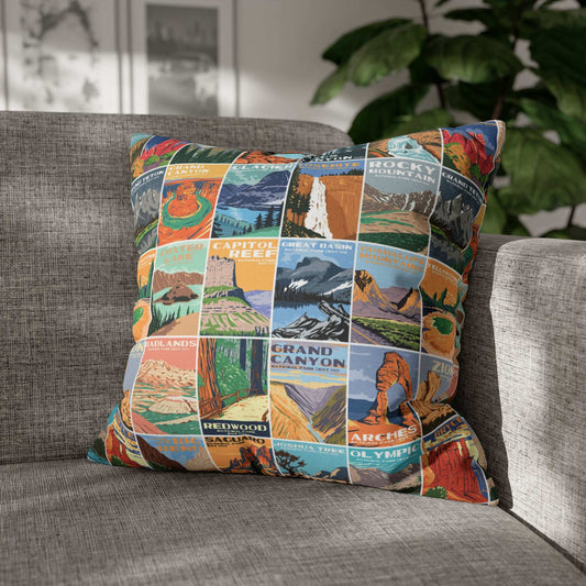 National Parks Square Pillow Cases