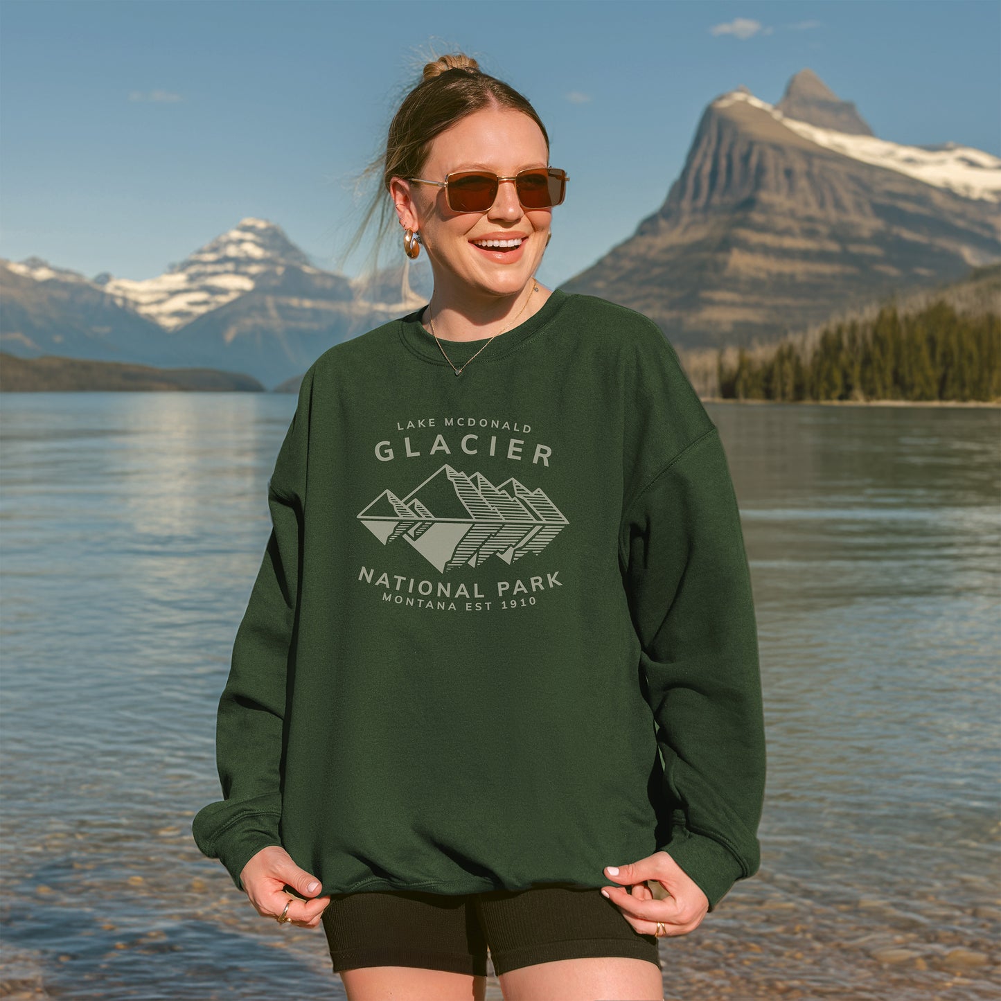 Glacier Lake McDonald National Park Sweatshirt