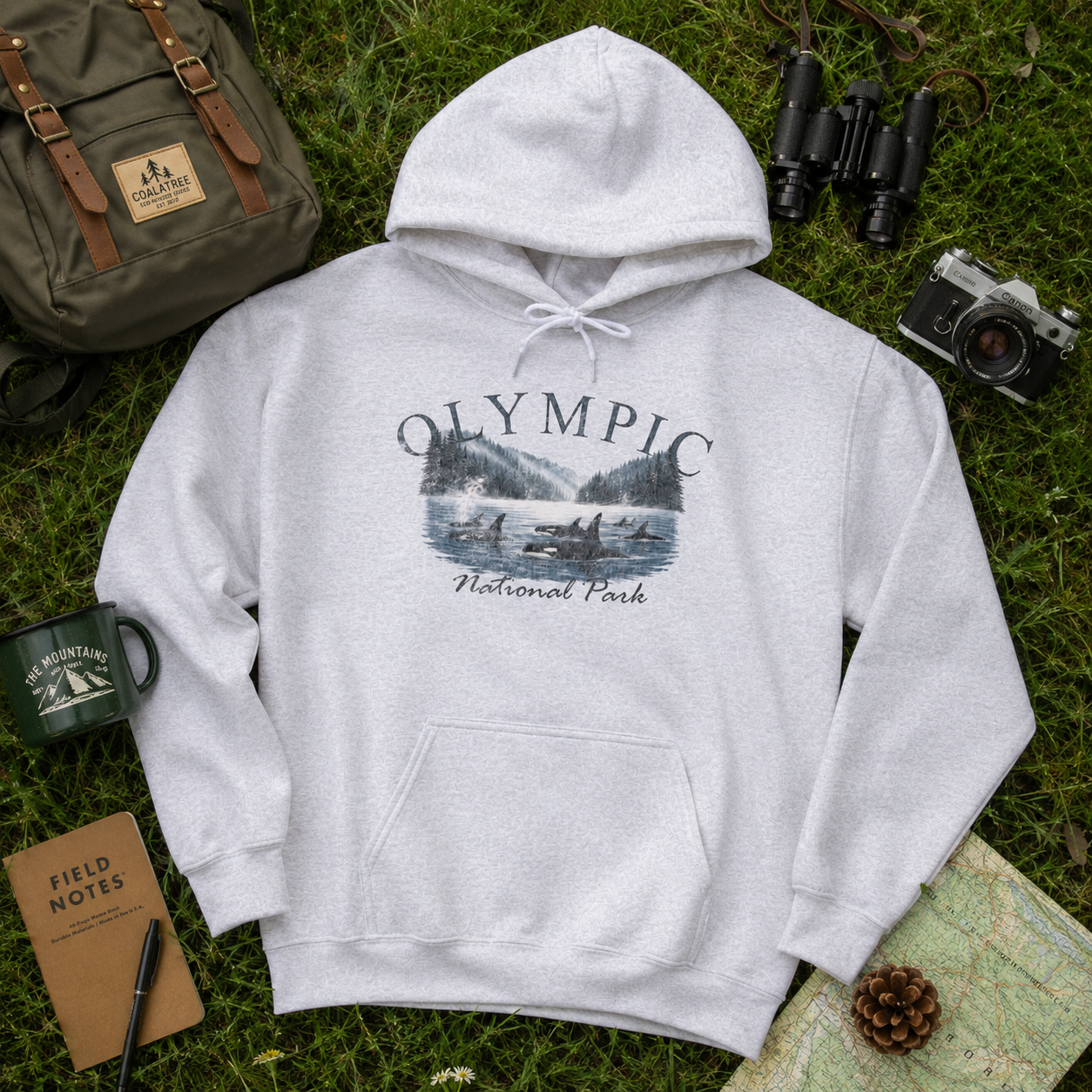 Olympic National Park Orca Hoodie