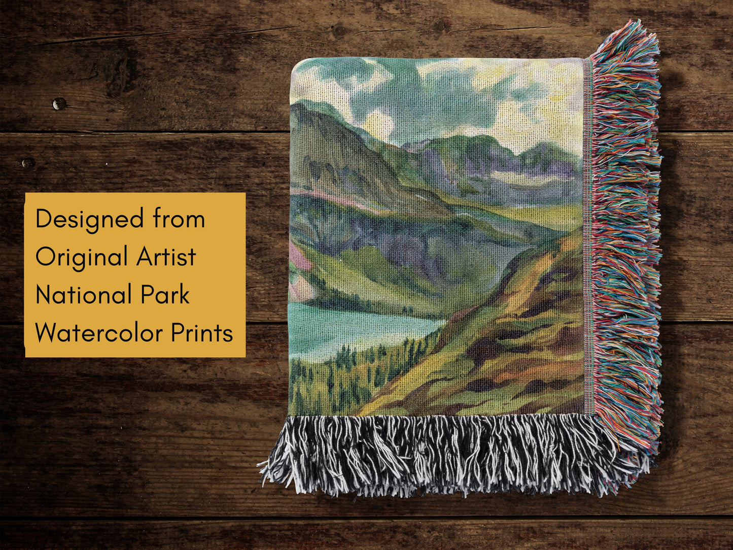 Glacier National Park Woven Blanket
