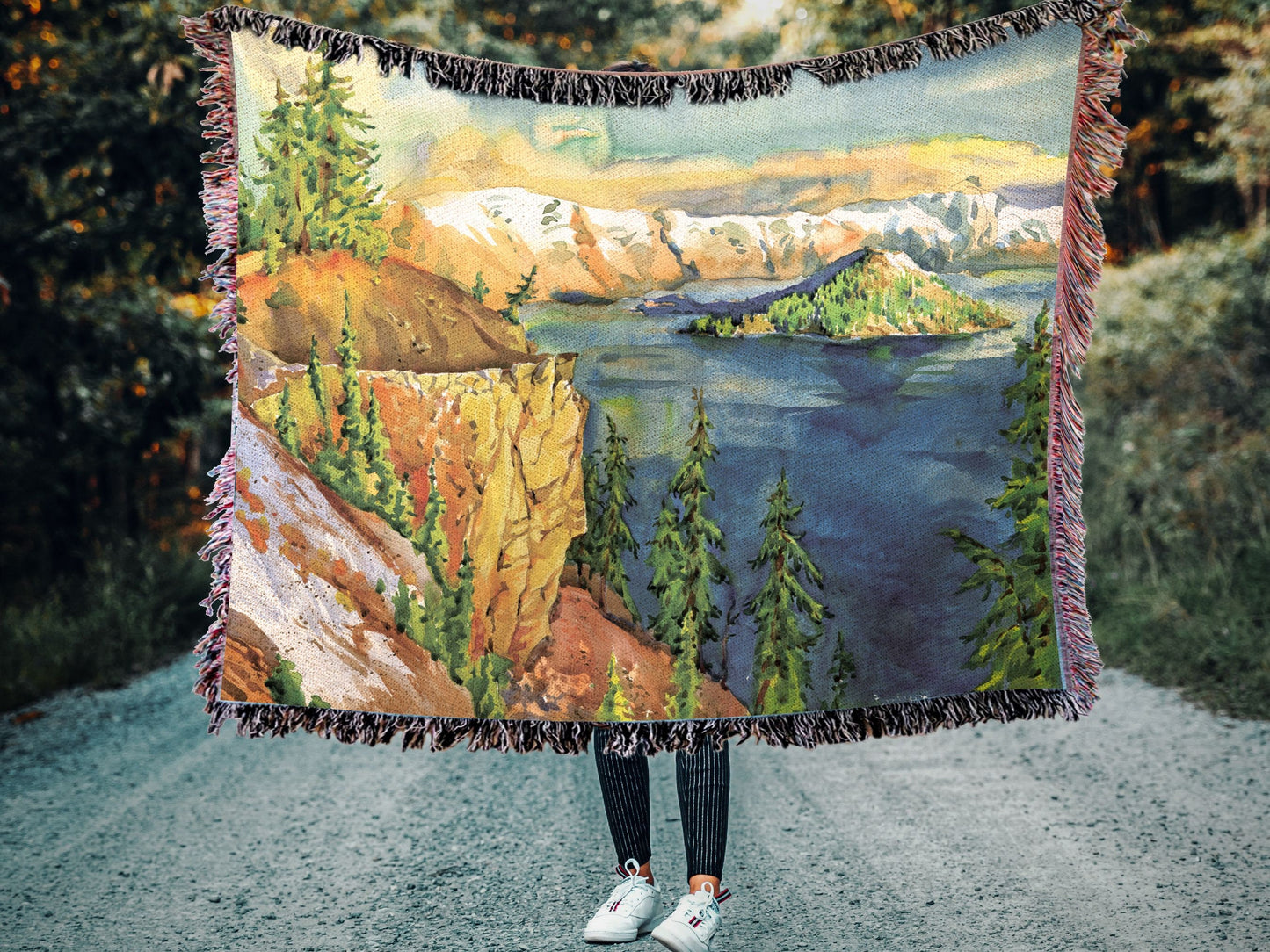 Crater Lake National Park Woven Blanket