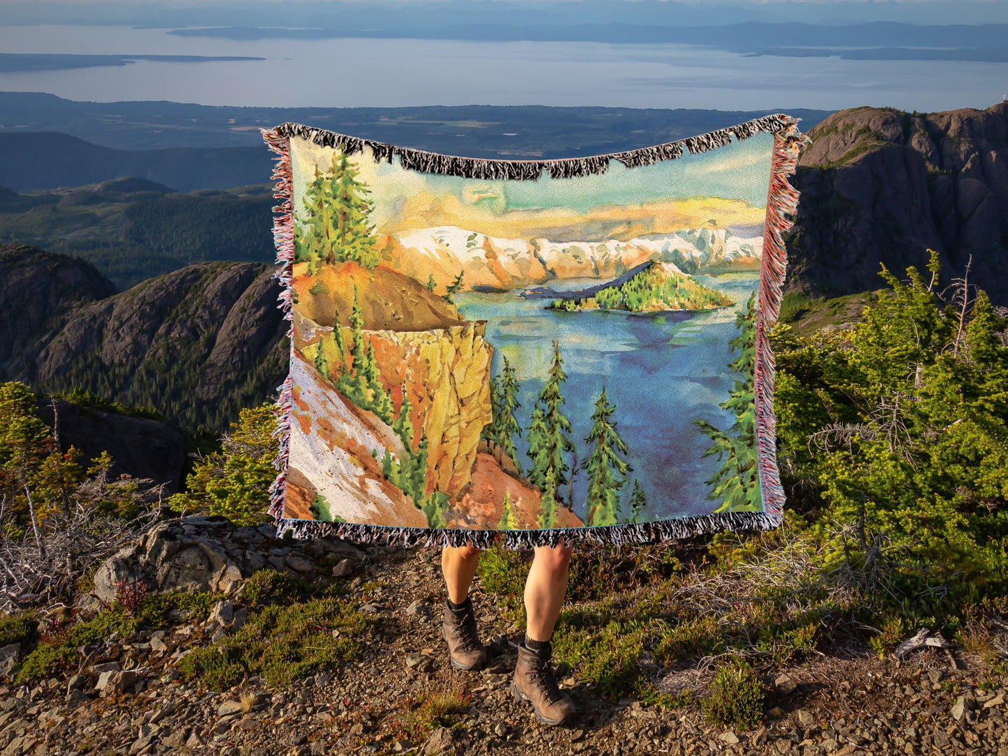 Crater Lake National Park Woven Blanket