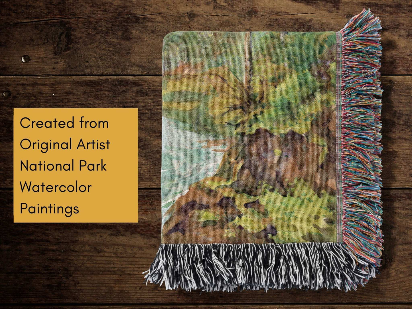 Mt. Rainier National Park Woven Blanket