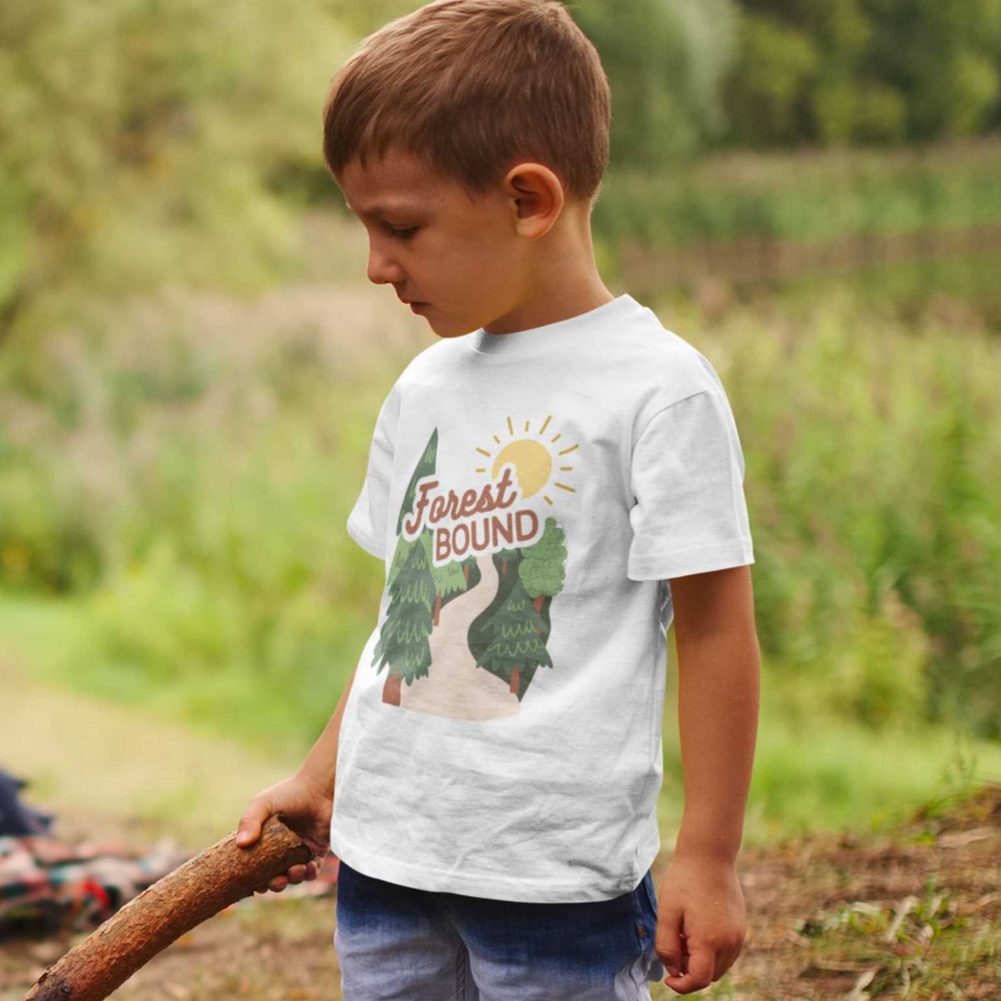 Forest Bound Youth & Toddler ShirtThe perfect shirt for family hiking, camping trips, National Park adventures, or just every day walks in the woods. Inspire those youngins to get outside and explore