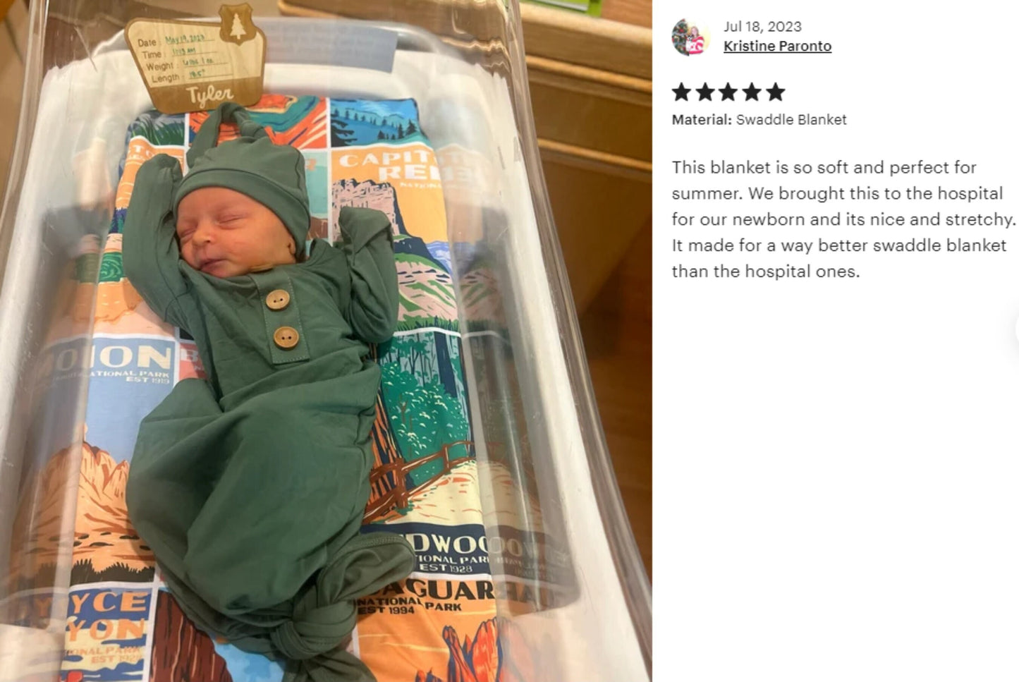 National Park Baby Swaddle