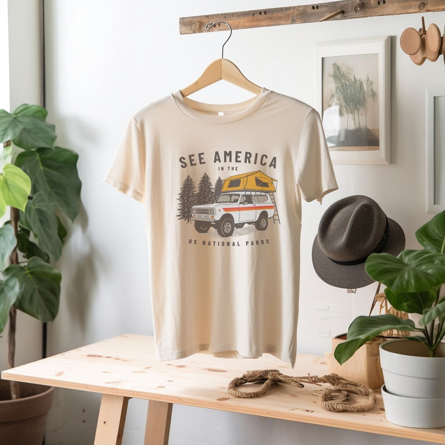 See America in US National Parks International Harvester Scout Camper