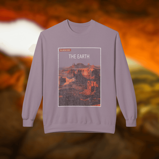 The Earth Crewneck - Nature Library Series sweatshirt featuring vintage natural history cover art.