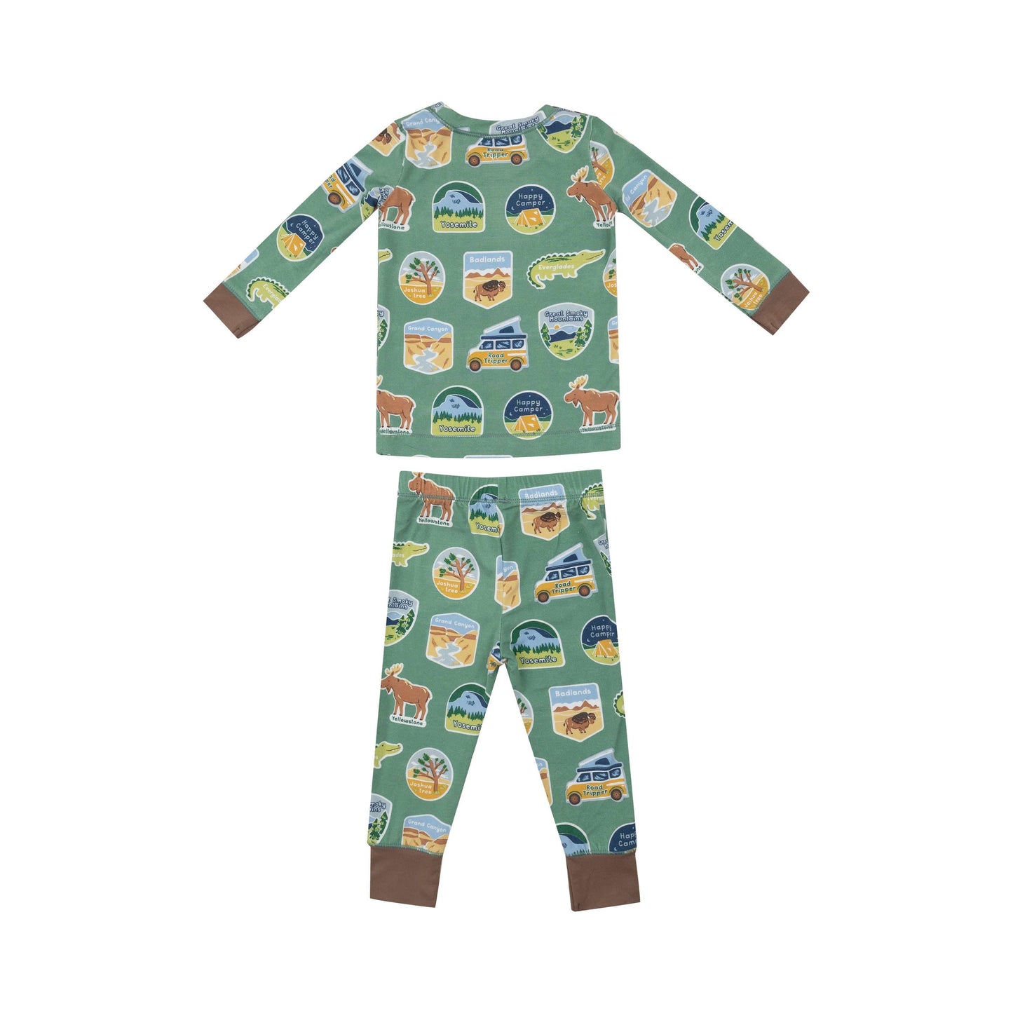 National Park Stickers PJ Set - Cozy Kids' Sleepwear