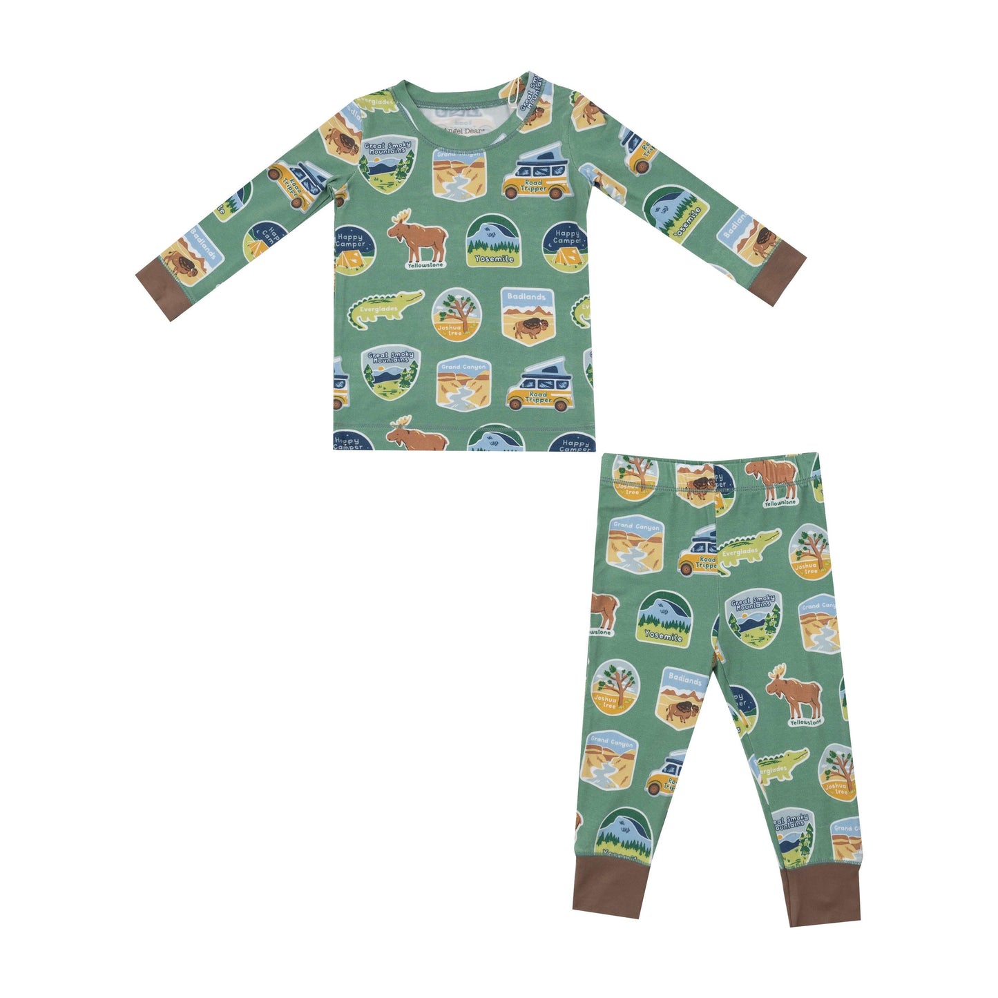 National Park Stickers PJ Set - Cozy Kids' Sleepwear