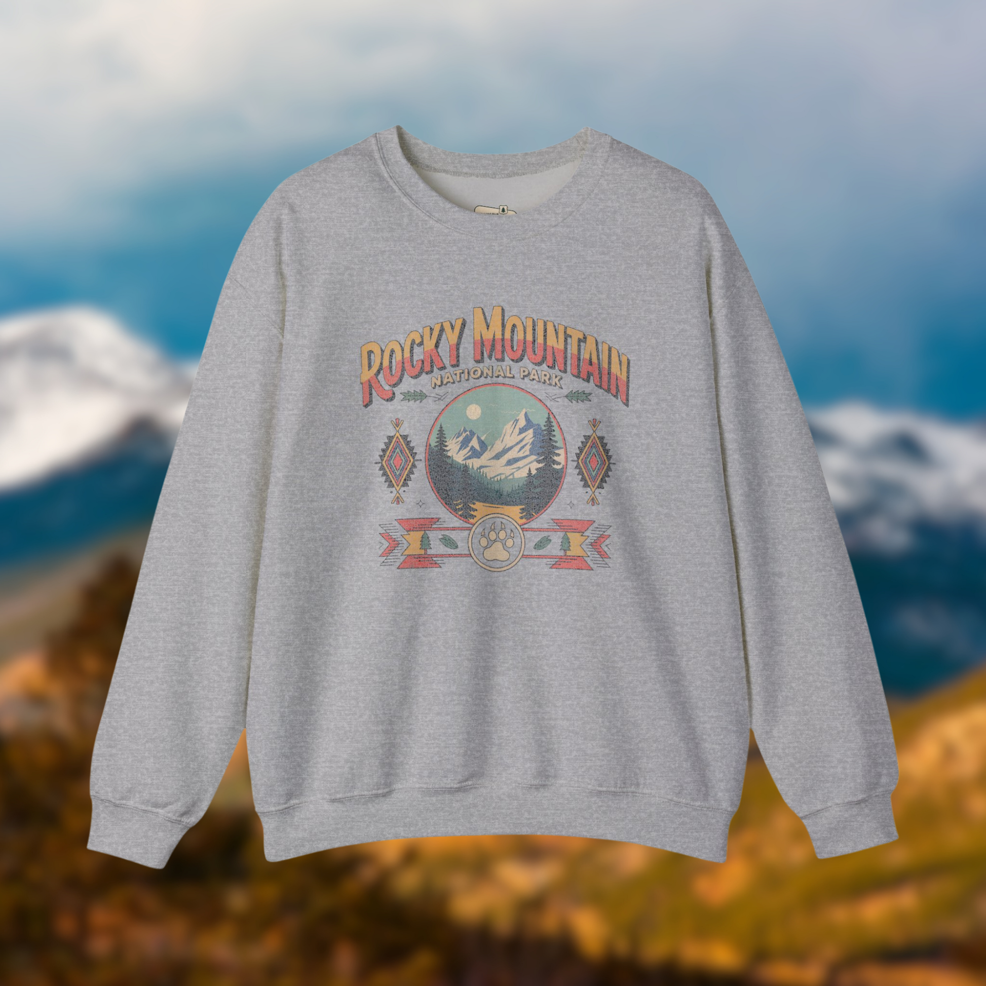 Sweat graphique Rocky Mountain Pines | Chemise nature outdoor à imprimé Sweat graphique Rocky Mountain Pines | Chemise nature outdoor à imprimé