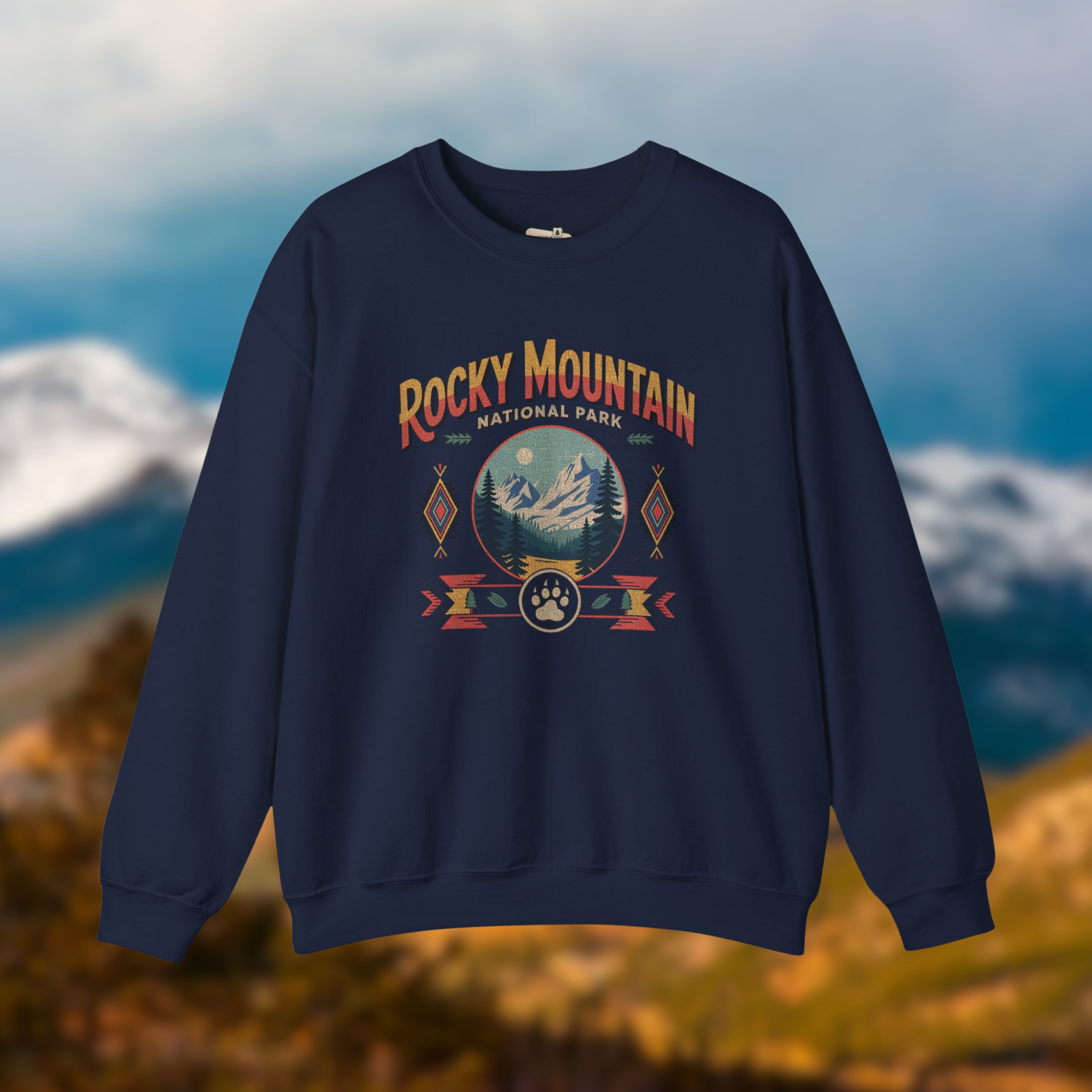 Sweat-shirt Gildan Imprimé Rocky Mountain National Park - Taille M - Occasion