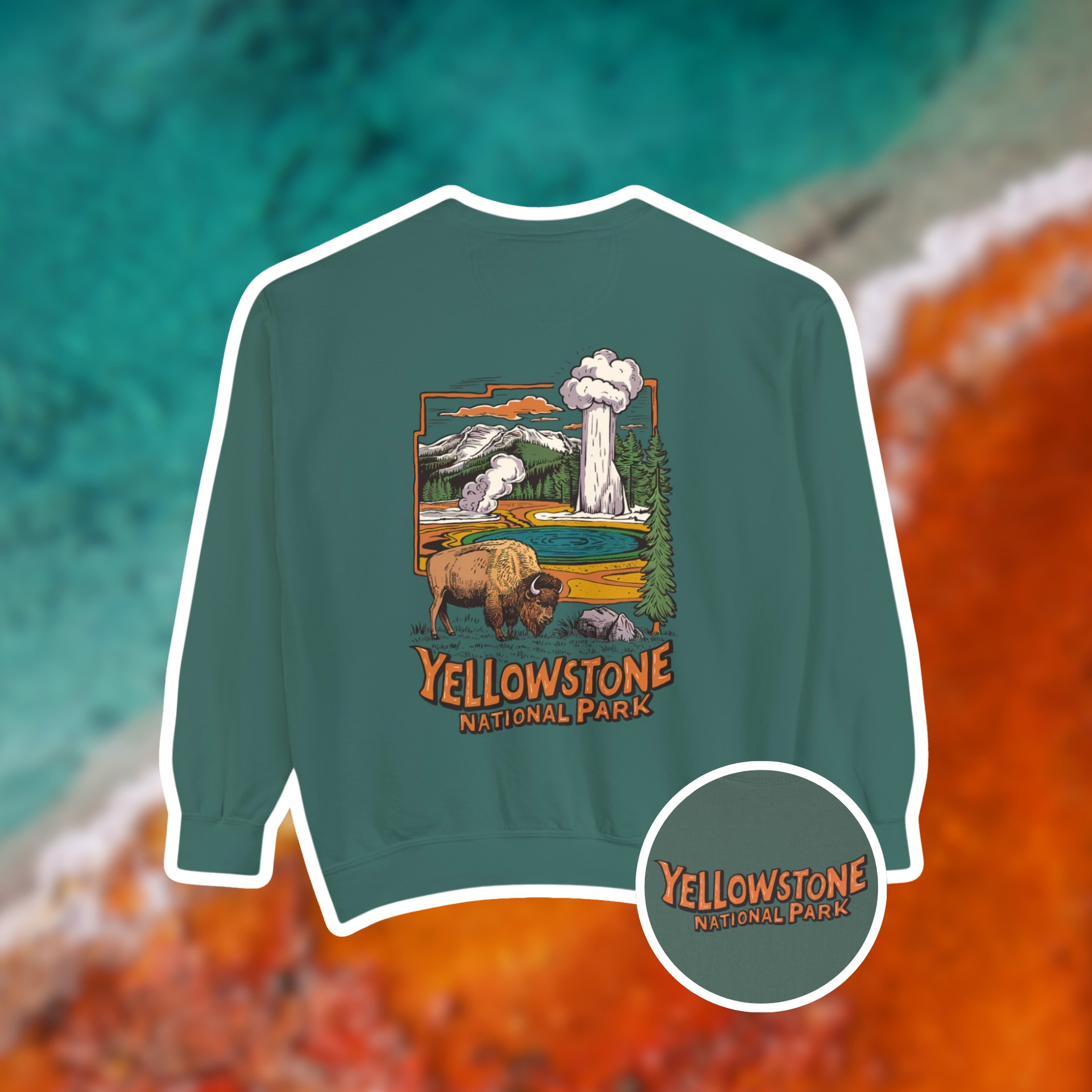 ま*る様 80s〜90s？yellow stone park 半袖スウェット 90s Yellowstone National Park Crewneck – Iconic and Fun – The