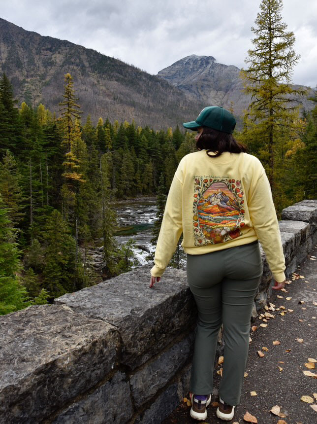 Going to the Sun Road Glacier National Park Crewneck