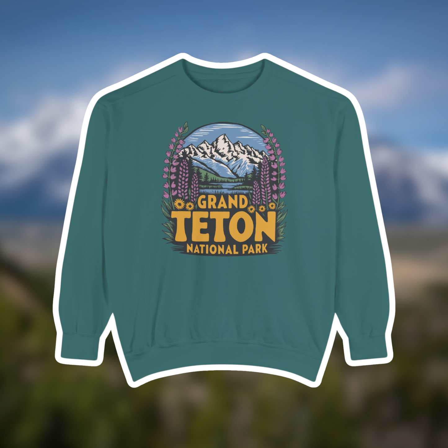 Grand Teton National Park Camp Crewneck