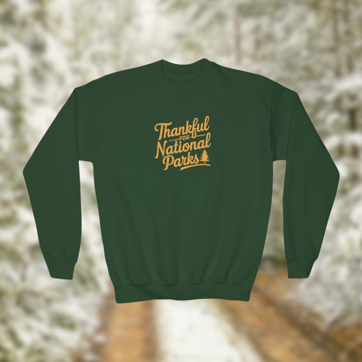 Youth Thankful for National Parks Crewneck