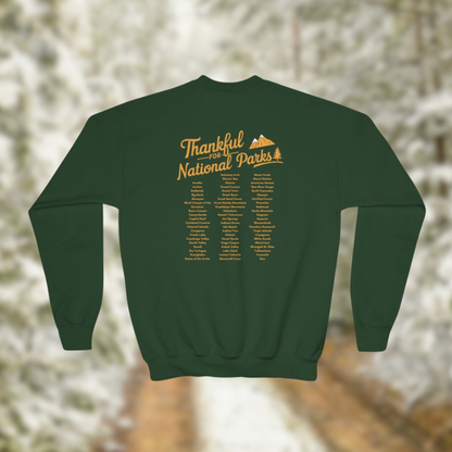Youth Thankful for National Parks Crewneck