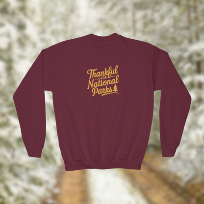Youth Thankful for National Parks Crewneck