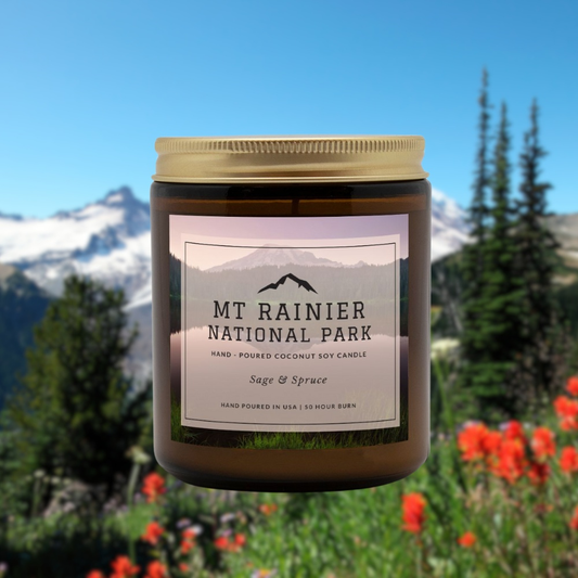 Mt. Rainier National Park Sage & Spruce Candle