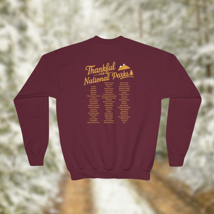 Youth Thankful for National Parks Crewneck
