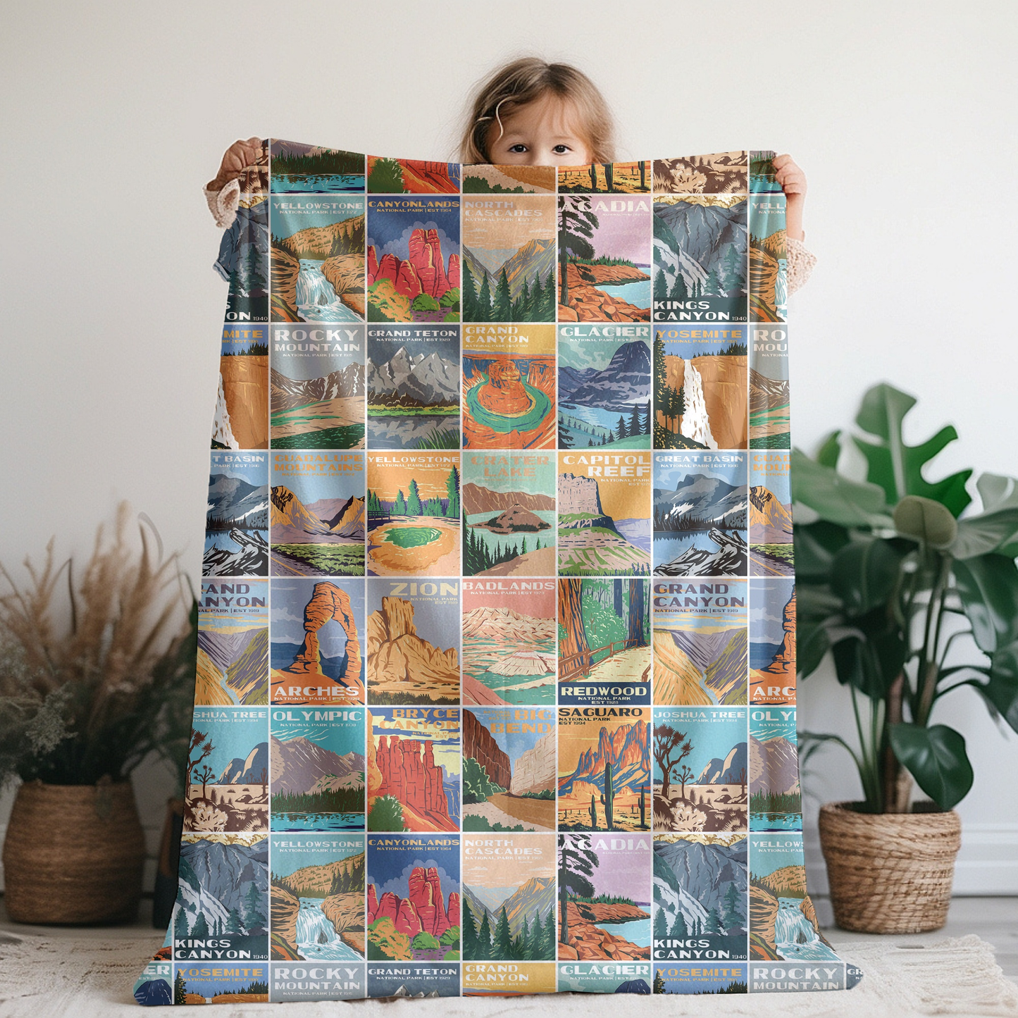 National Park Baby Swaddle and Minky Blanket