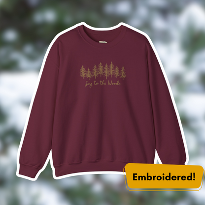 Joy to the Woods Embroidered Crewneck