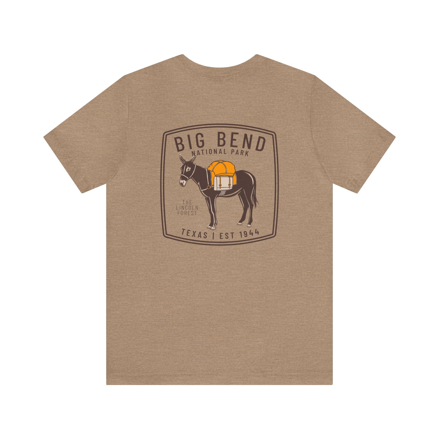 Big Bend National Park ShirtBring home your favorite fun little trail buddy from Big Bend National Park of Texas into your wardrobe with this simple and lightweight t-shirt. Features a small mi