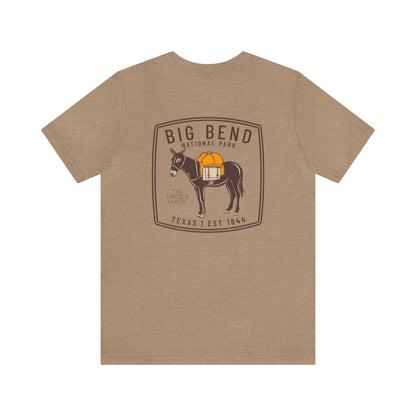 Big Bend National Park ShirtBring home your favorite fun little trail buddy from Big Bend National Park of Texas into your wardrobe with this simple and lightweight t-shirt. Features a small mi
