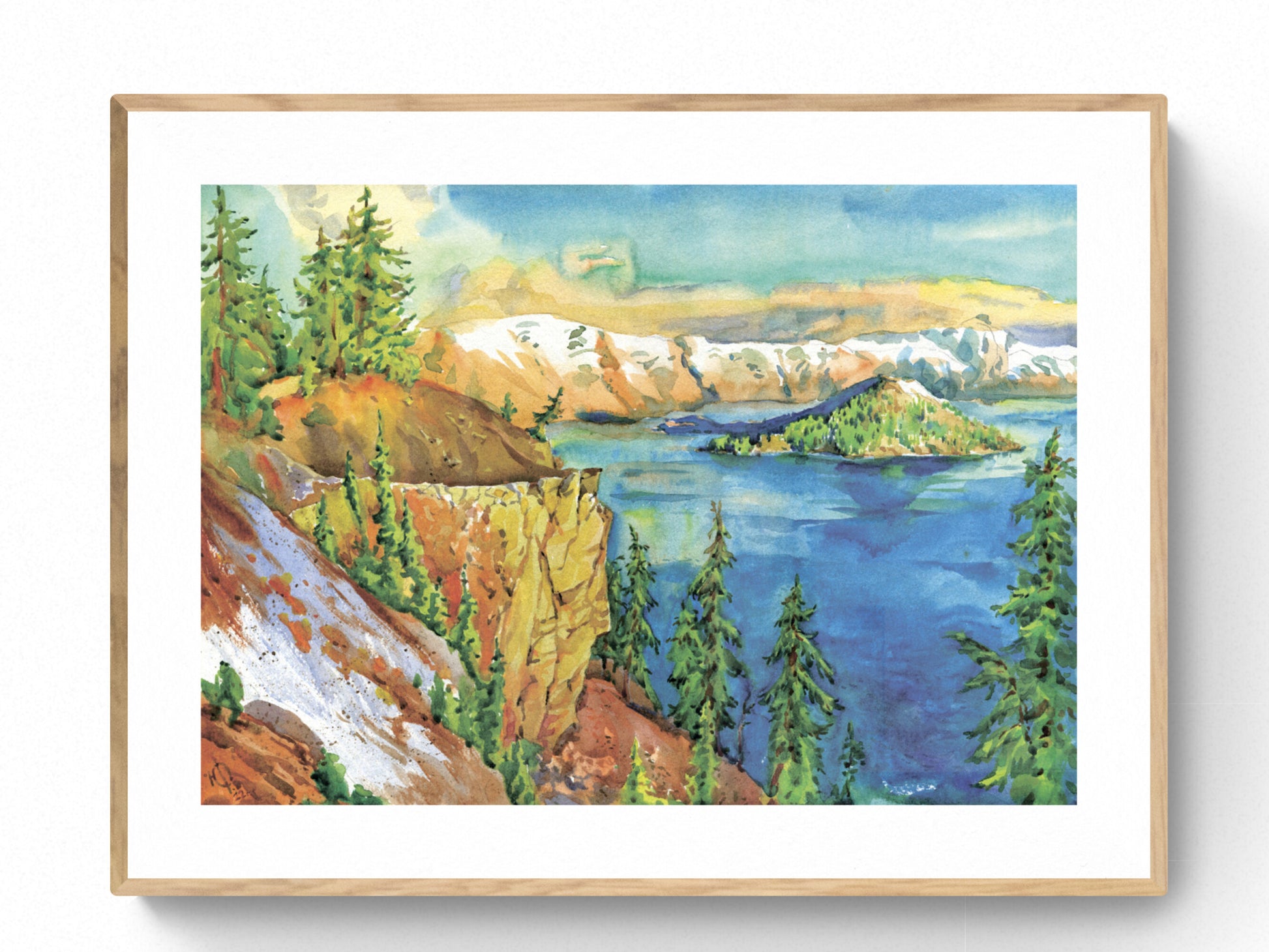 Crater Lake National Park Giclée Art Print