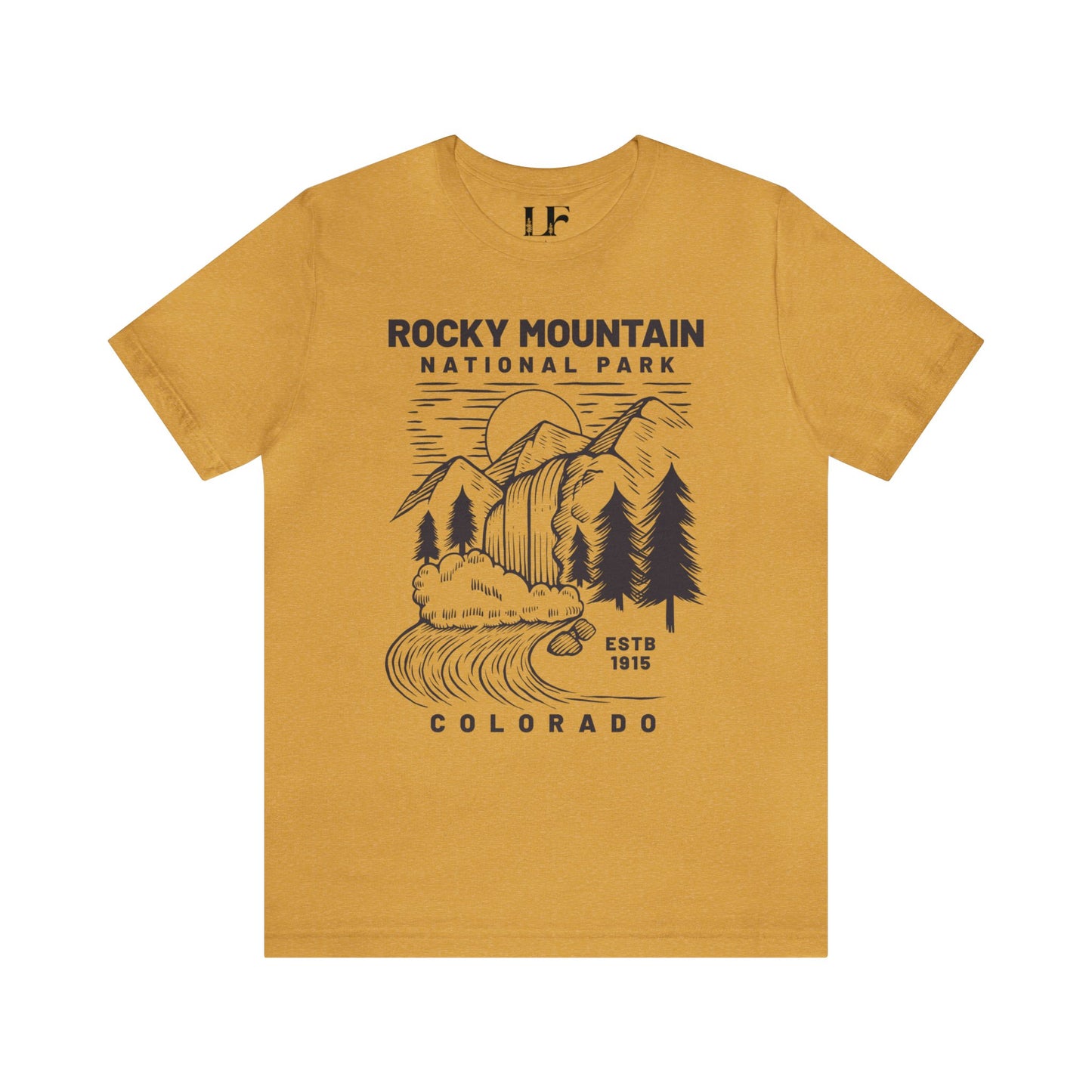 Rocky Mountain National Park ShirtBring the beauty of Rocky Mountain National Park of Colorado into your wardrobe with this simple waterfall and mountain landscape lightweight t-shirt.
Details:
- 100