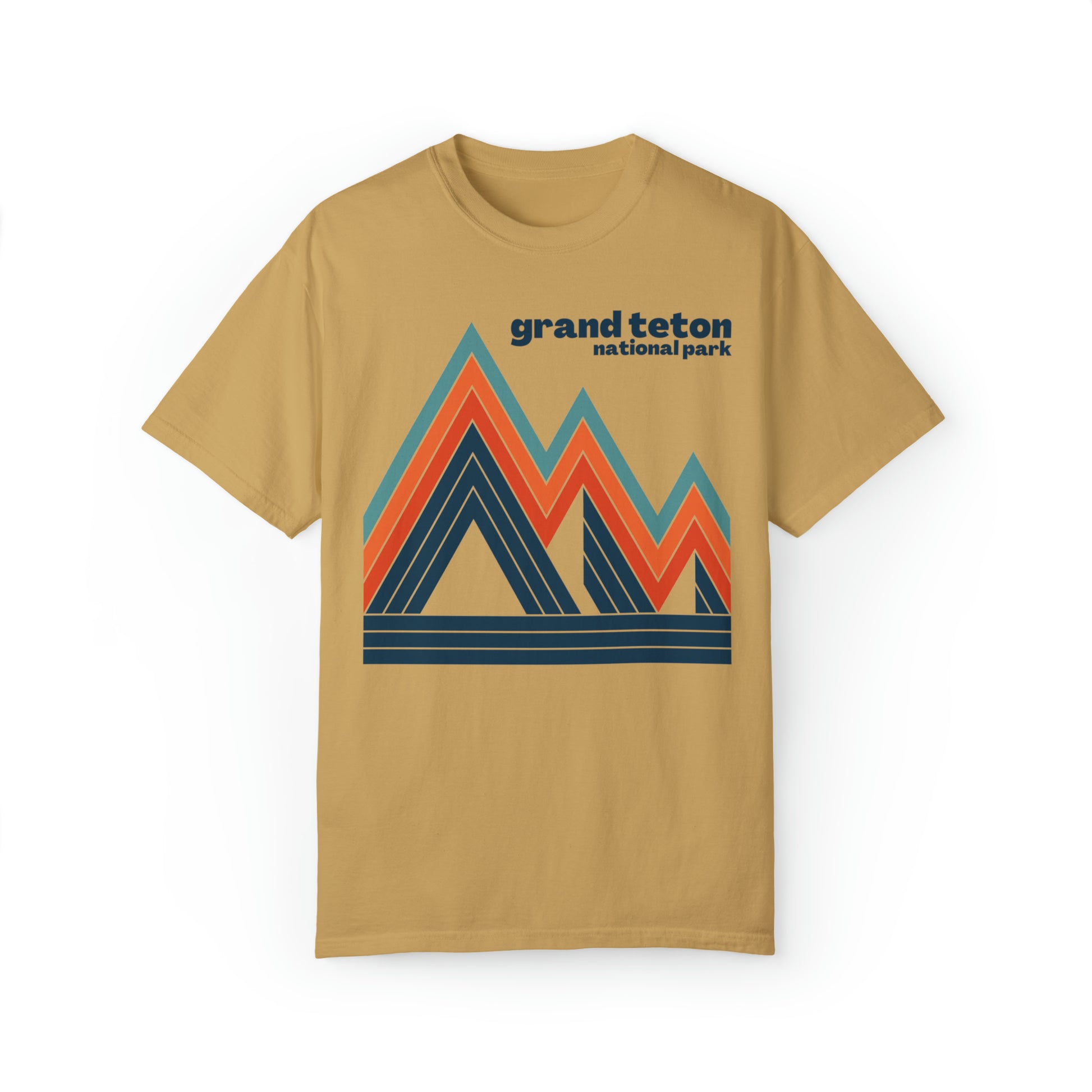 Grand Teton National Park Retro Graphic TeeBring back the vibe on your next outdoor adventure with these seventies retro styled national park tees. Perfect for hiking the trails, eating s'mores by the campfir