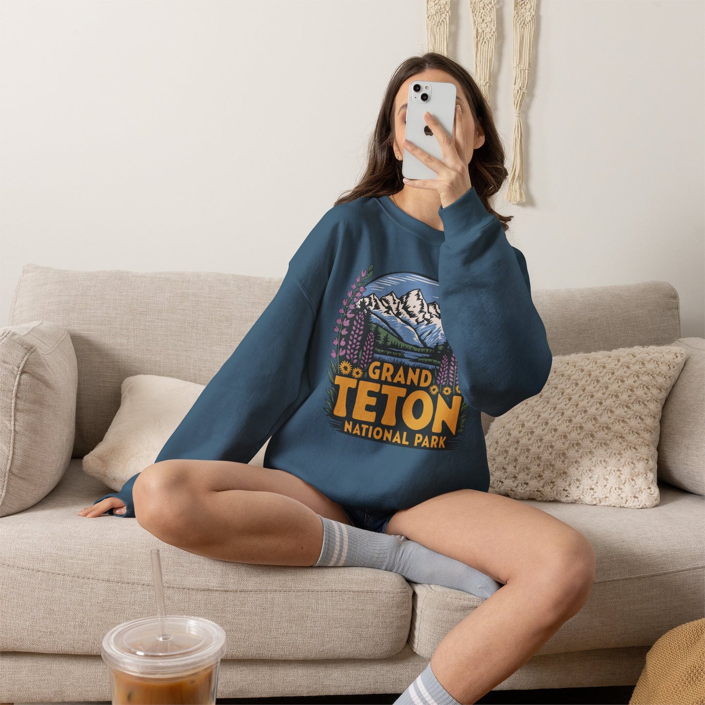Grand Teton National Park Camp Crewneck