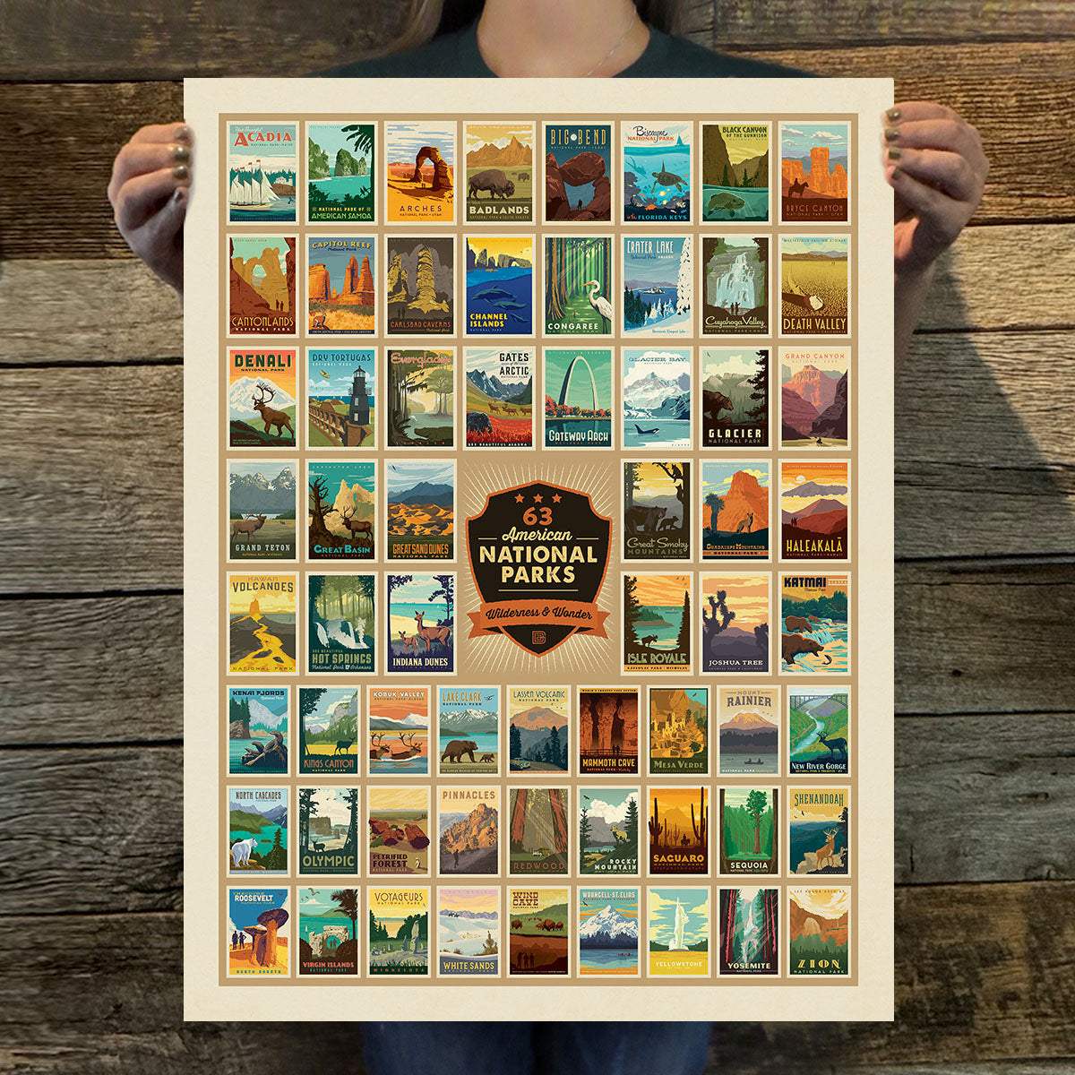 63 National Parks Art Print by Anderson Design Group