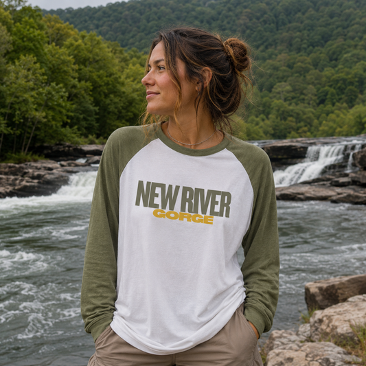 New River Gorge National Park Raglan Baseball Tee