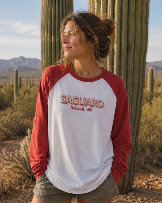 Saguaro National Park Raglan Baseball Tee
