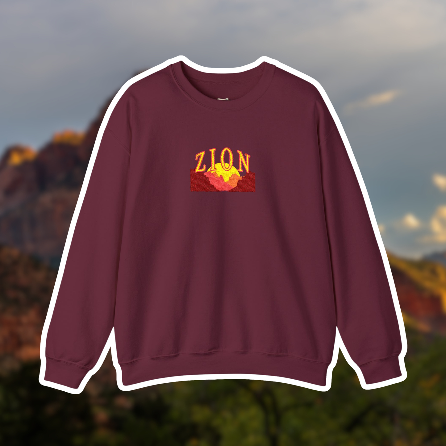 Zion Embroidered National Park Sweatshirt