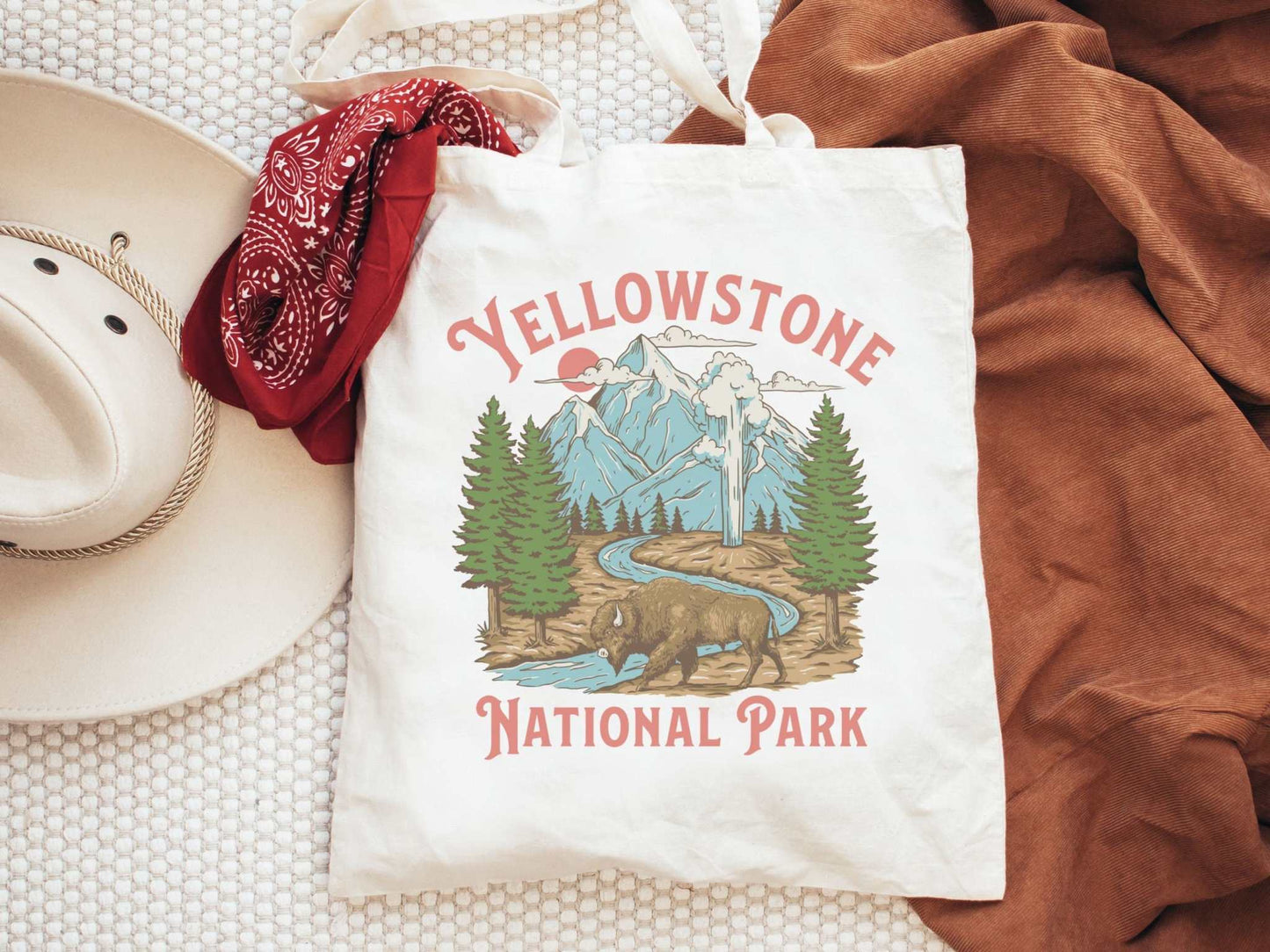 Yellowstone National Park ToteDetails:
- 15.75"h x 15.25"w- handle length of 21.5”- made with 100% recycled cotton sheeting- reinforced handle stitching- lightweight and compact
 
The Lincoln For