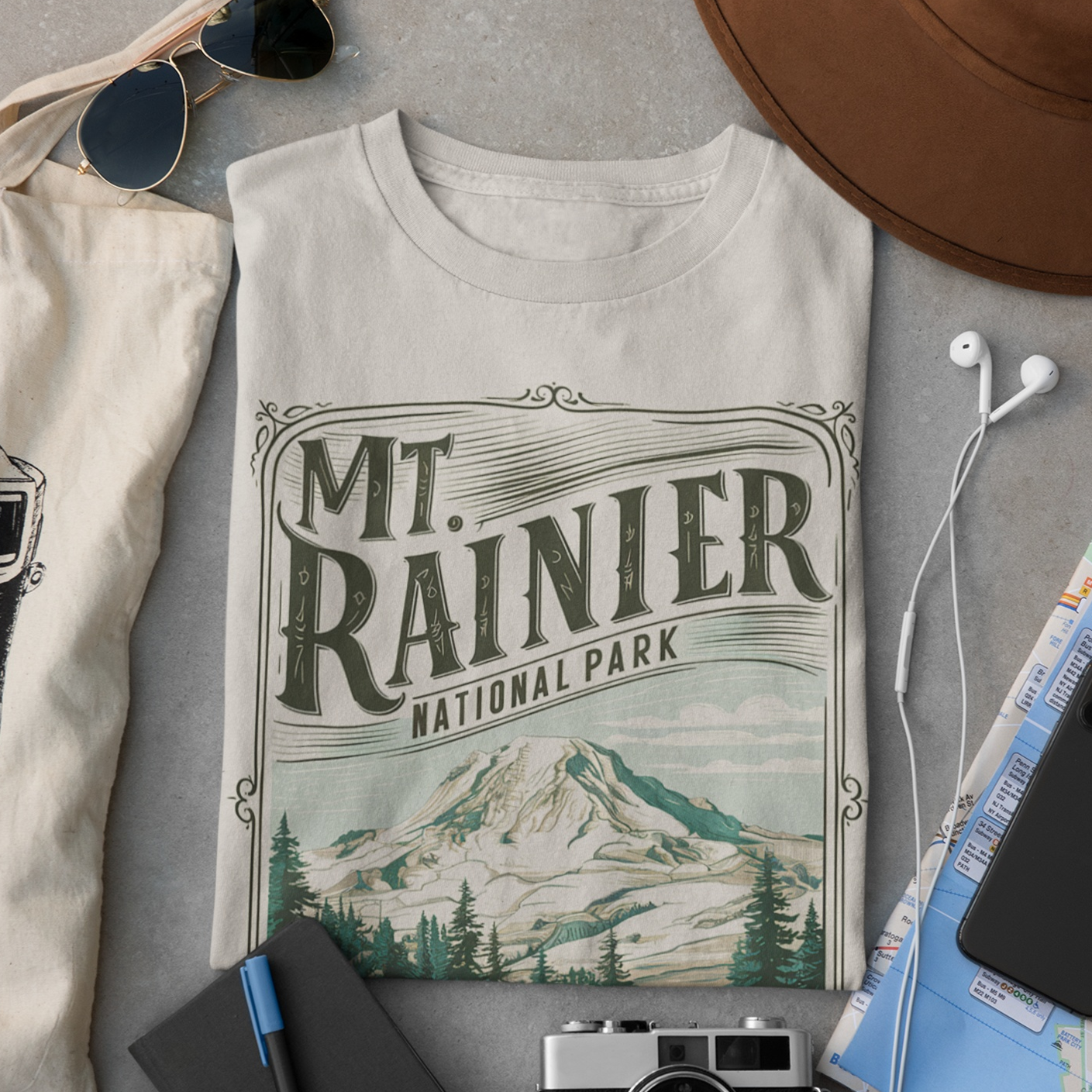 Mt. Rainier 1899 National Park Shirt