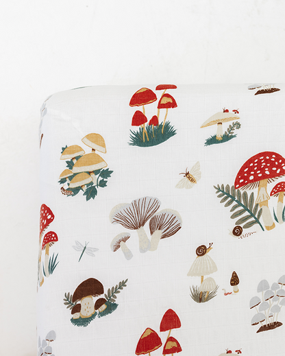 Mushroom Baby Crib Sheet