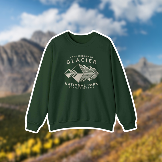 Glacier Lake McDonald National Park Sweatshirt