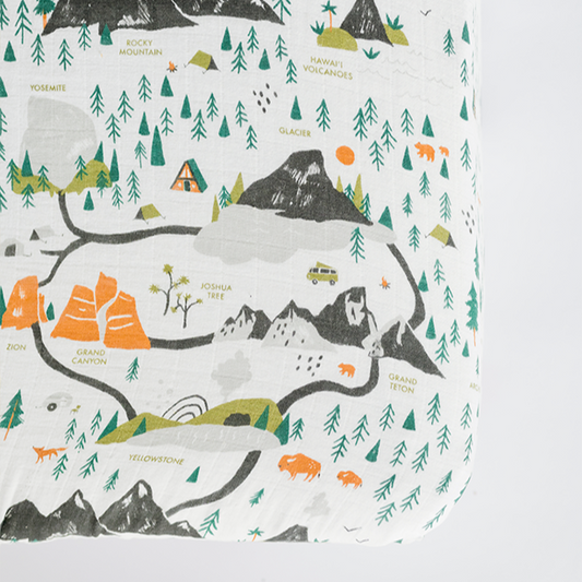 National Parks Baby Crib Sheet