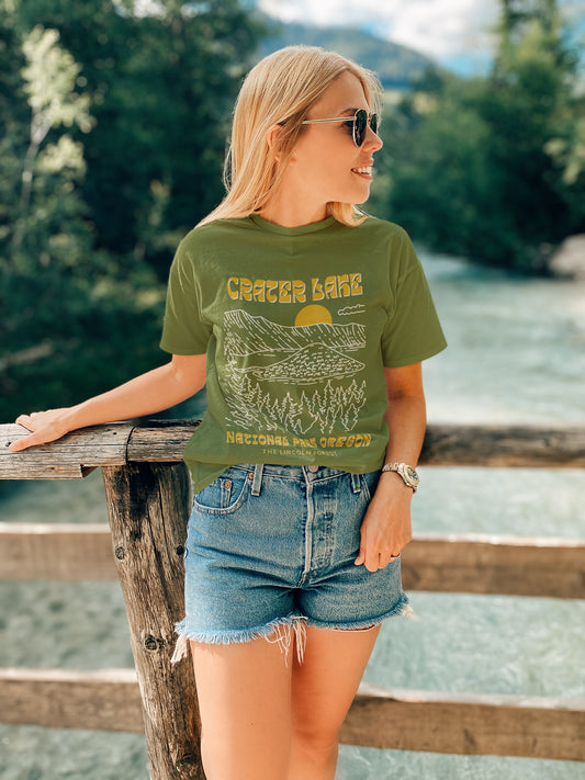 Crater Lake Sunset National Park Shirt