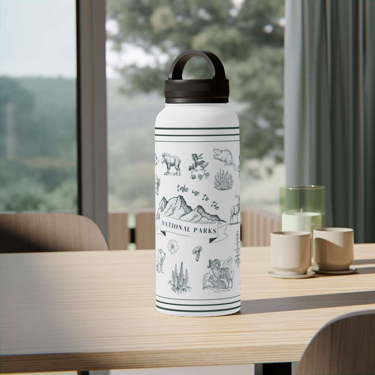 National Parks Insulated Water Bottle 32ozCelebrate your favorite national treasure everyday with this 32 oz insulated water bottle.
Perfect for road trips, camping, backpacking, and everyday use!
Capacity: 
