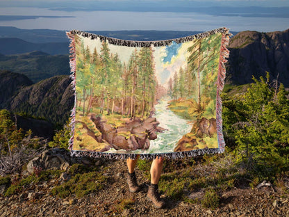 Mt. Rainier National Park Woven Blanket