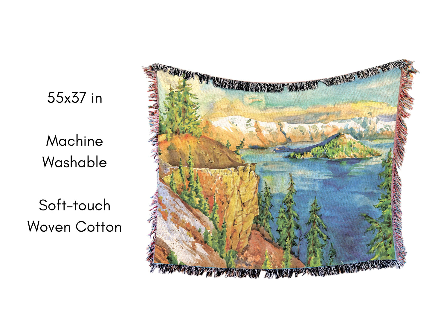 Crater Lake National Park Woven Blanket