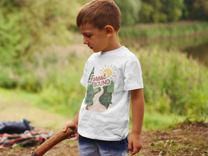 Forest Bound Youth & Toddler ShirtThe perfect shirt for family hiking, camping trips, National Park adventures, or just every day walks in the woods. Inspire those youngins to get outside and explore