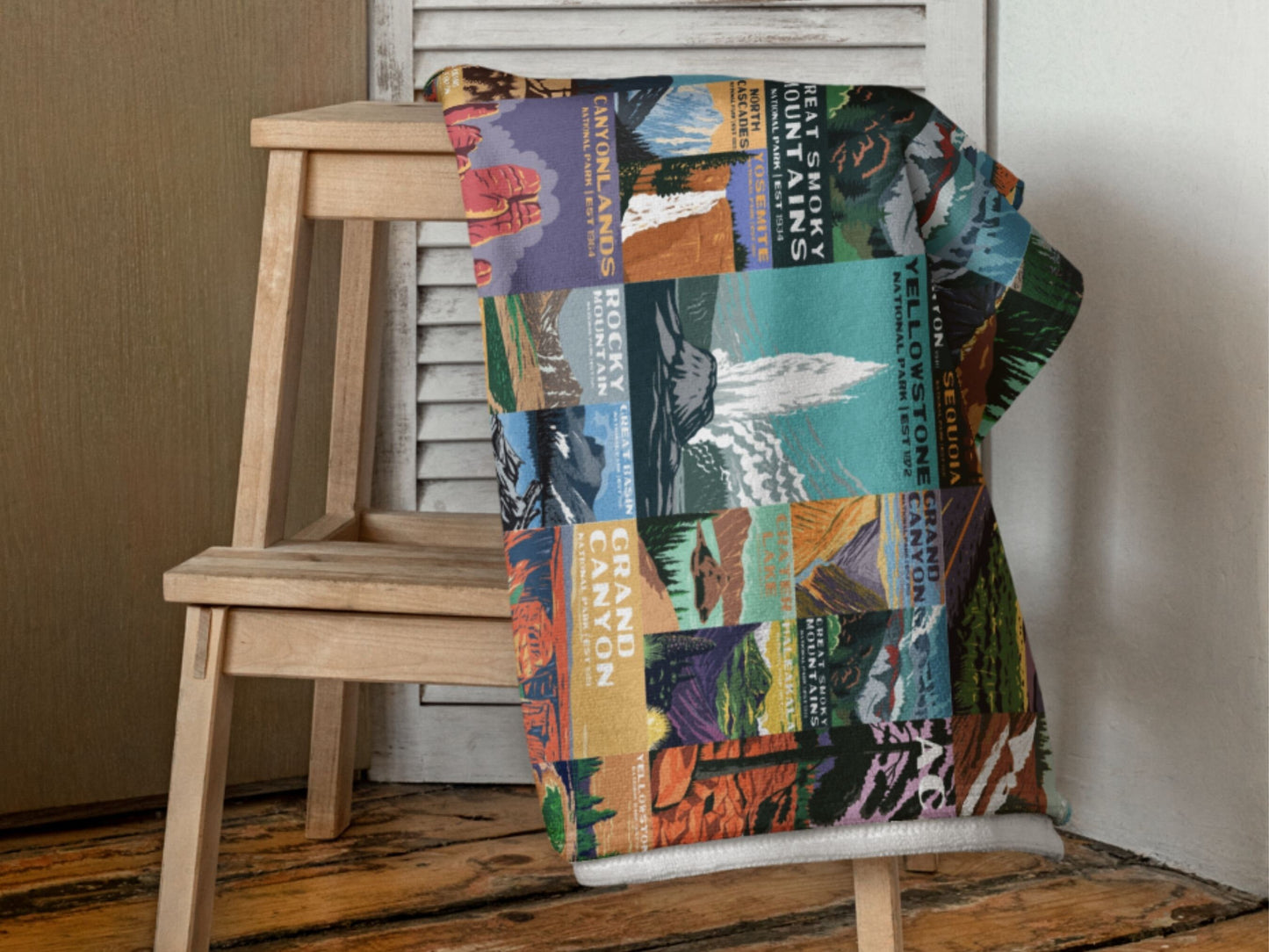 National Park Beach TowelBeach days are always a bliss – showing up with a luxuriously soft and beach towel featuring all your favorite national parks can add a bit more sunshine to your day